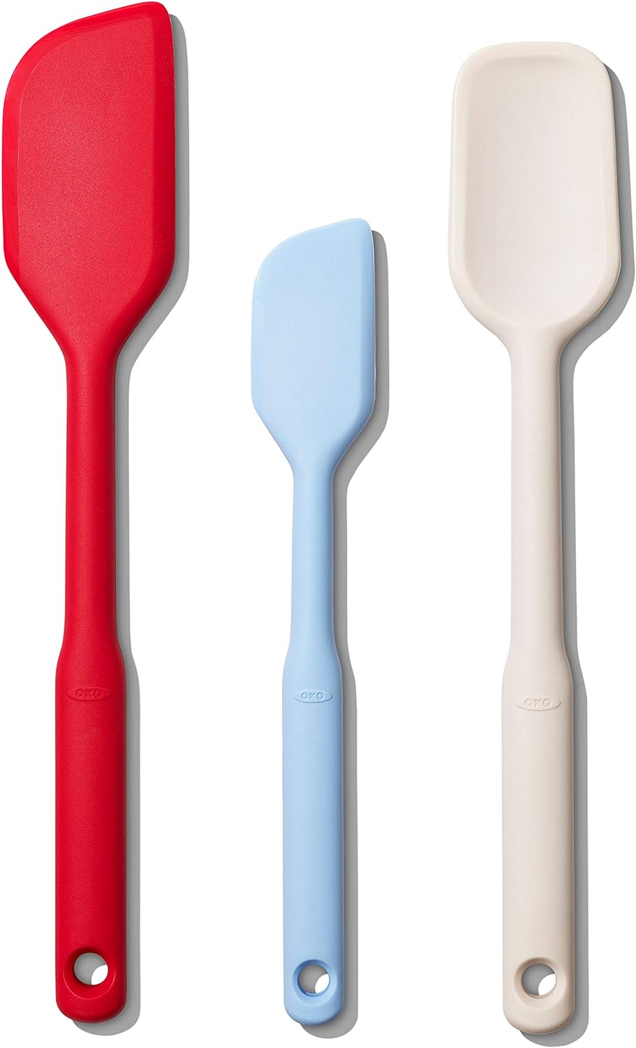 OXO Good Grips Silicone Spatula Set - 3 Pieces in Vibrant Multicolor | Perfect for Cooking & Baking
