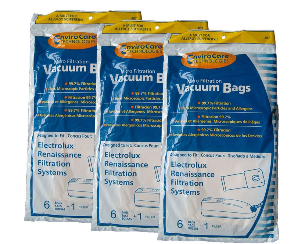 18 EnviroCare Replacement Designed To Fit Electrolux Renaissance Micro Filtration Style R Vacuum Bags + 3 Filters