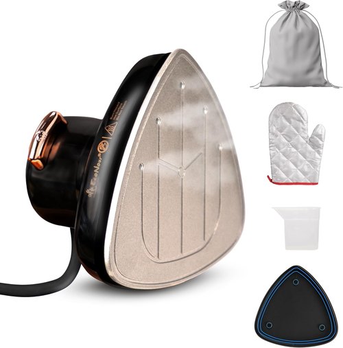 EcoNour Mini Travel Iron & Steamer - 2-in-1 Design with Temperature Control & Non-Stick Soleplate | Compact & Portable for Crafting, Quilting, Sewing