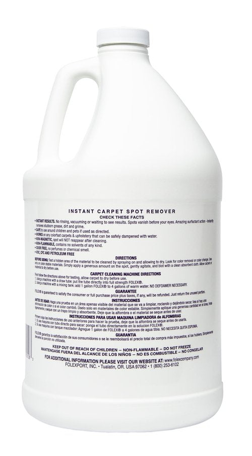 FOLEX Instant Carpet Spot Remover Carpet Cleaner - 128 oz - Removes Pet Accidents, Grease, Red Wine and More