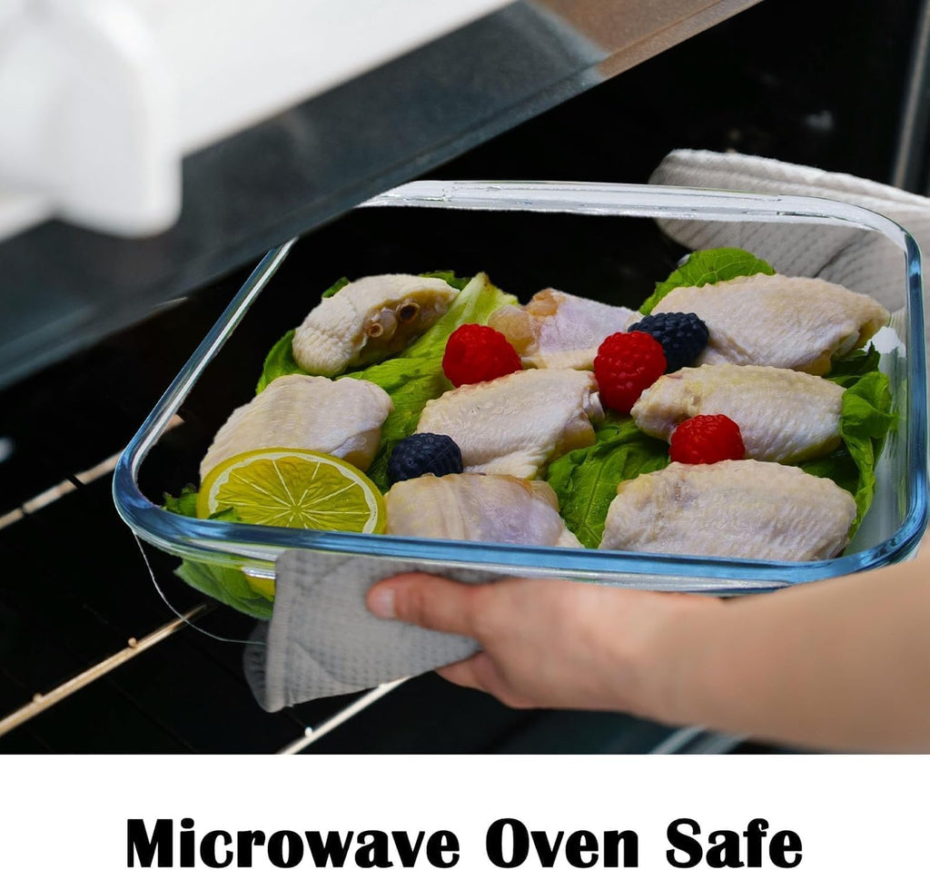 Skiennix Small Glass Baking Dish - 8.6-Inch Casserole Dish for Oven | Durable & Versatile
