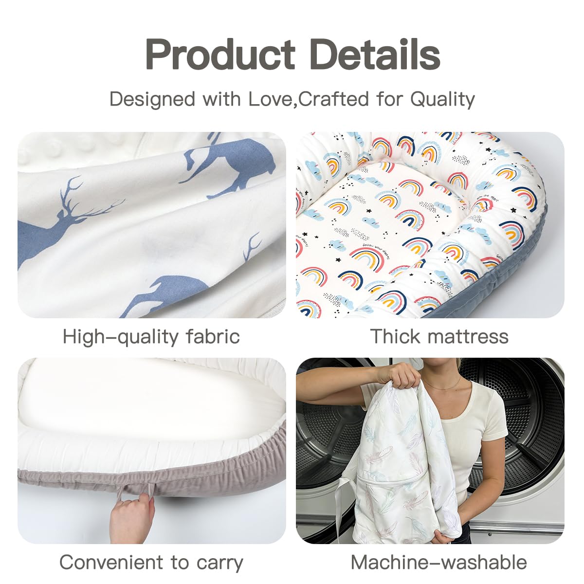 Skiennix Infant Support Cushion - Breathable Organic Cotton Tummy Time Mat | Portable Baby Floor Cushion - Dinosaur World