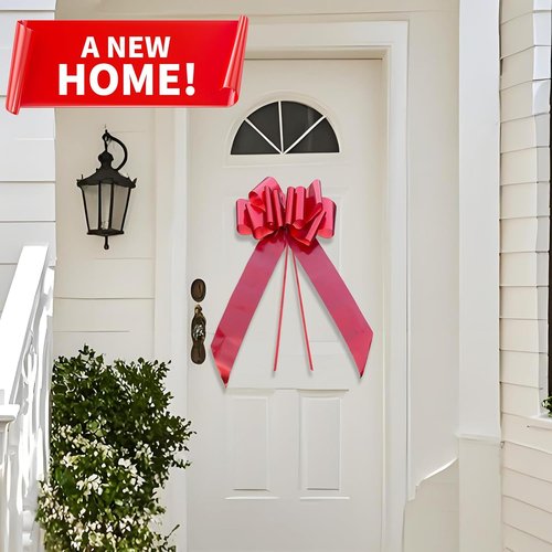 30 Inch Big Car Bow - Red Giant Bow for Weddings, Birthdays, Christmas & Special Occasions | 1 Pack