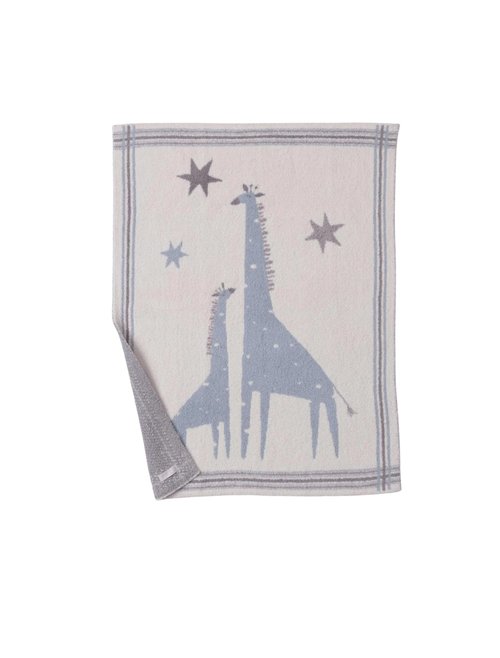 Barefoot Dreams® CozyChic® Giraffe Stroller Blanket, Rain Drop Multi, 30" 40"