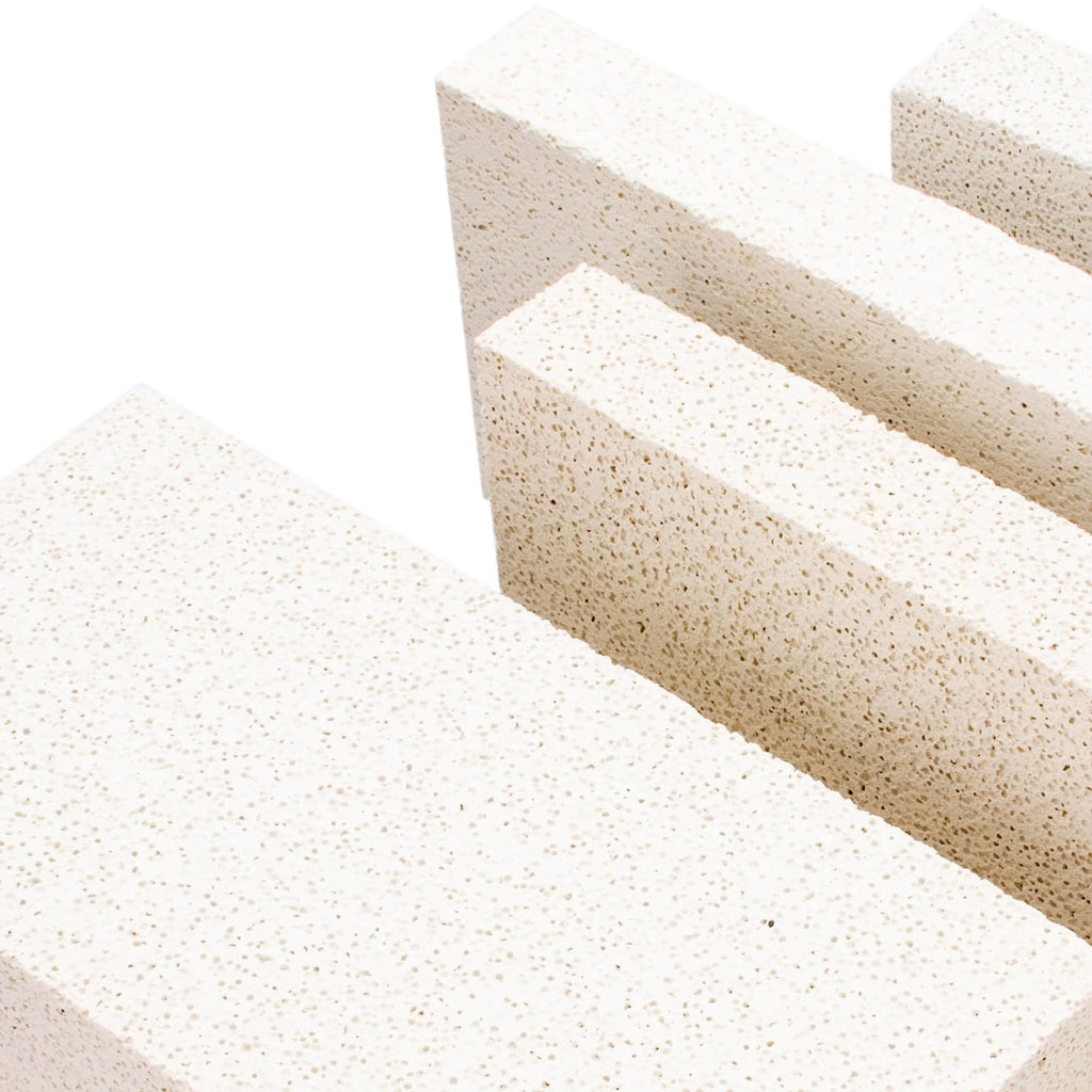 12 Pieces Insulating Fire Brick for Ovens, Kilns, Blacksmith, Fireplaces, Forges 9" x 4.5" x 1.25" 2300F Rated Insulating Fire Bricks