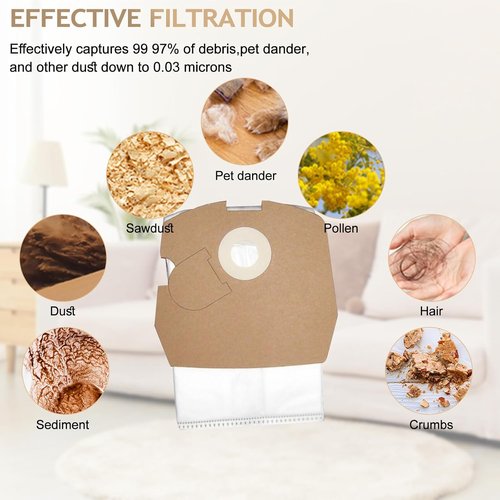 Clean Obsessed HEPA Vacuum Bags - 10 Pack Replacement for CO711 & Perfect C105 Canister Cleaner