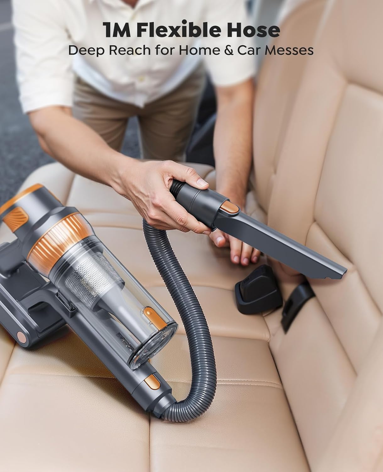 Skiennix Cordless Vacuum Cleaner - 55KPa Powerful Suction, 70-Minute Runtime, LED Touch Screen | Ideal for Pet Hair & Home Use