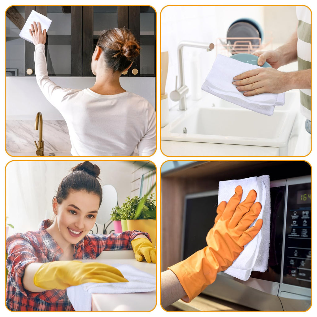 Patelai Sublimation Dishtowel Absorbent Multi Purpose Kitchen Dish Towels Blank DIY Dishcloth Bathroom Towel for Fall Christmas Kitchen Home Decor,16 x 24 Inch(40 Pieces)