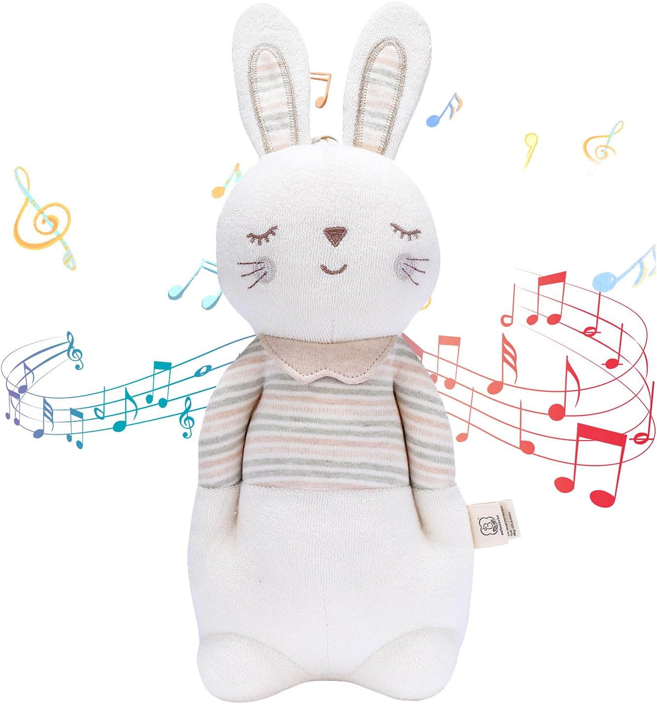 Mrs. Bunny Soft Cotton Stuffed Bunny Toy - Lullaby Music for Newborns & Infants 0-6 Months | Perfect Easter Gift