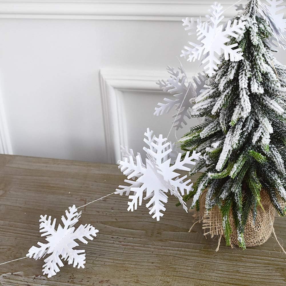 Regine Switzerland 24 PCS Snowflake Christmas Hanging Decor - 12 Glittery & 12 White Paper Snowflakes for Winter Holiday Parties