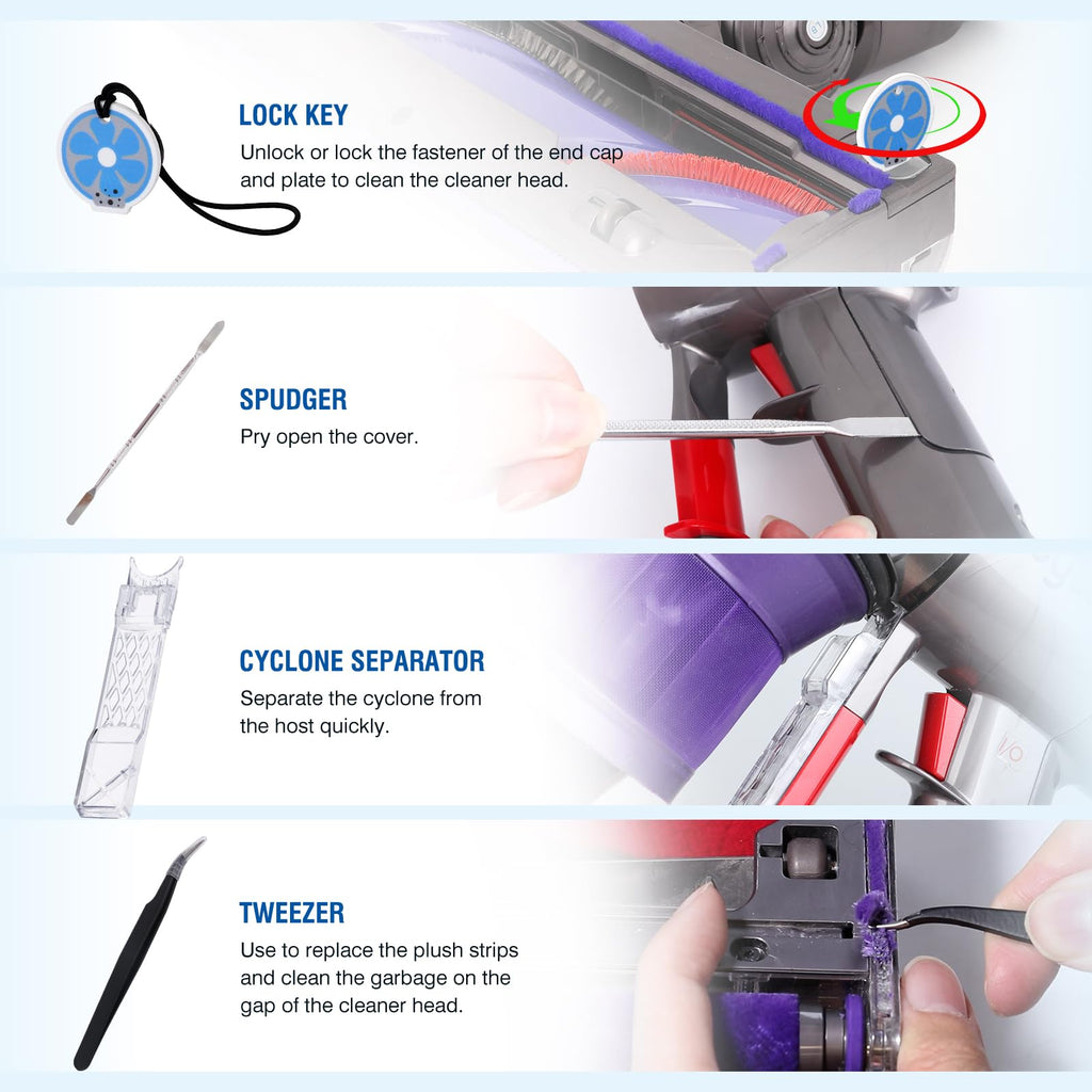 10PCS Customized Screwdriver Set Compatible with Dyson Ball/Outsize/Gen5 V6 V7 V8 V10 V11 V15 Vacuum Cleaner, Hairdryer, AM10 Humidifier, Precision Phillips and Torx Screwdrivers Disassembly Tool