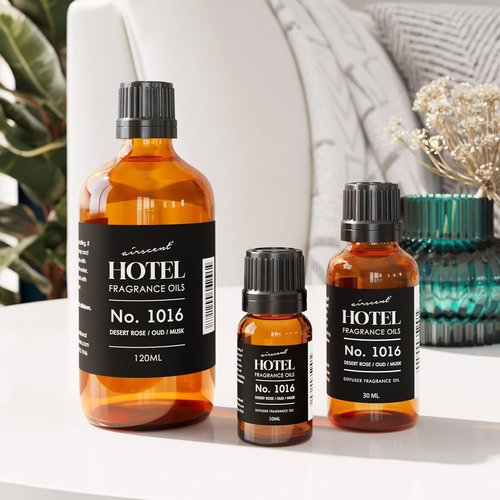 AirScent Hotel Diffuser Oil No. 1016 | Premium Caraway Desert Rose & Oud Blend - 10 mL Glass Bottle