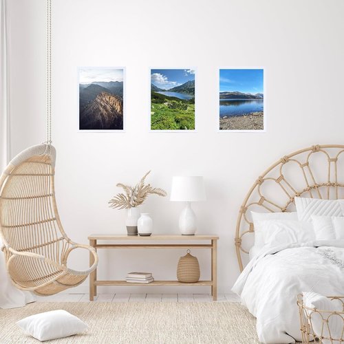 JCJMY 12x14 Picture Frame - White Wall Hanging Design with Shatter-Resistant Plexiglass | Versatile Mounting Options