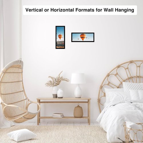 JCJMY 4x12 Black Picture Frame - Versatile Wall & Tabletop Display with Shatter-Resistant Plexiglass