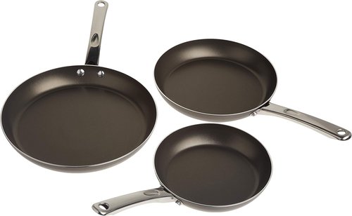 Farberware - Nonstick Frying Pan Set | 8, 10, & 11 Inch Skillets in Black for Effortless Cooking