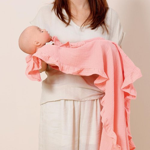 Organic Muslin Baby Blankets, Cotton Crib Blanket for Baby Infant Toddler, Super Soft and Lightweight Nursery Blankets 47"x47"| Perfect for Boys & Girls (White)