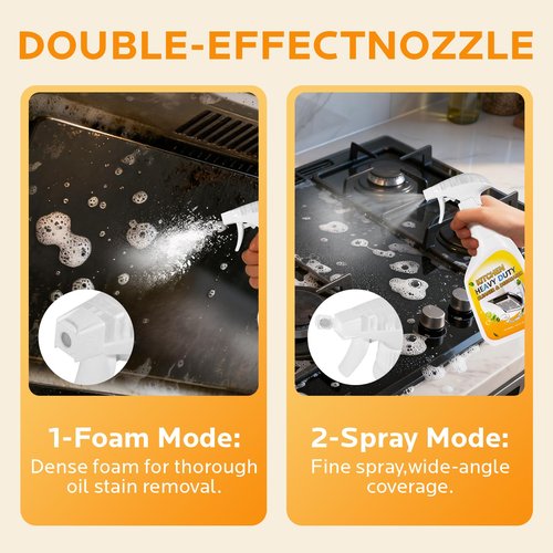Wind in Hand Kitchen Cleaner Spray for Oven Cleaner - clean up kitchen oil stains Degreaser for Range Hoods, Cooktop Cookware & Appliances - Rich Foam & Deep Cleaning for Heavy Duty
