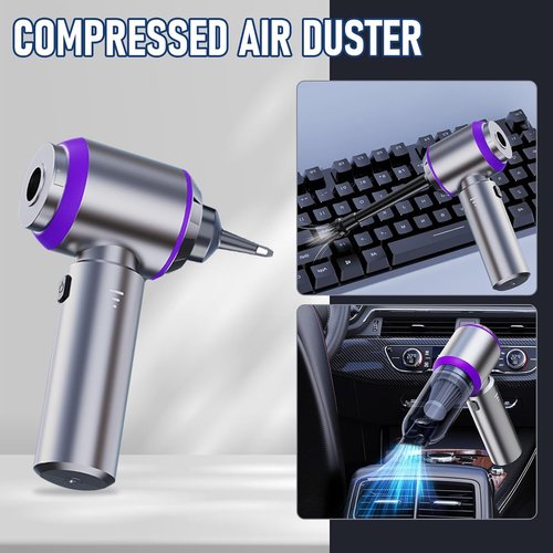 Houscly Car Vacuum - Portable Cordless 20000PA High Power 4-in-1 Duster & Blower | Ideal for Home & Travel