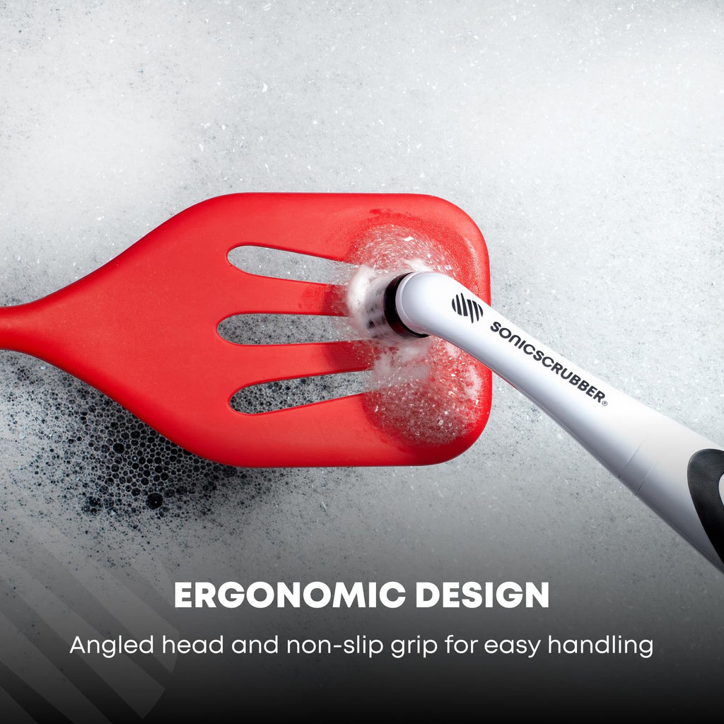SonicScrubber Household Cleaning Brush Power Scrubber - Electric Spin Scrubber Brush for Home, Kitchen & Bathroom - Grout Cleaner & Removes Mould (Washing-Up System Spin Brush)