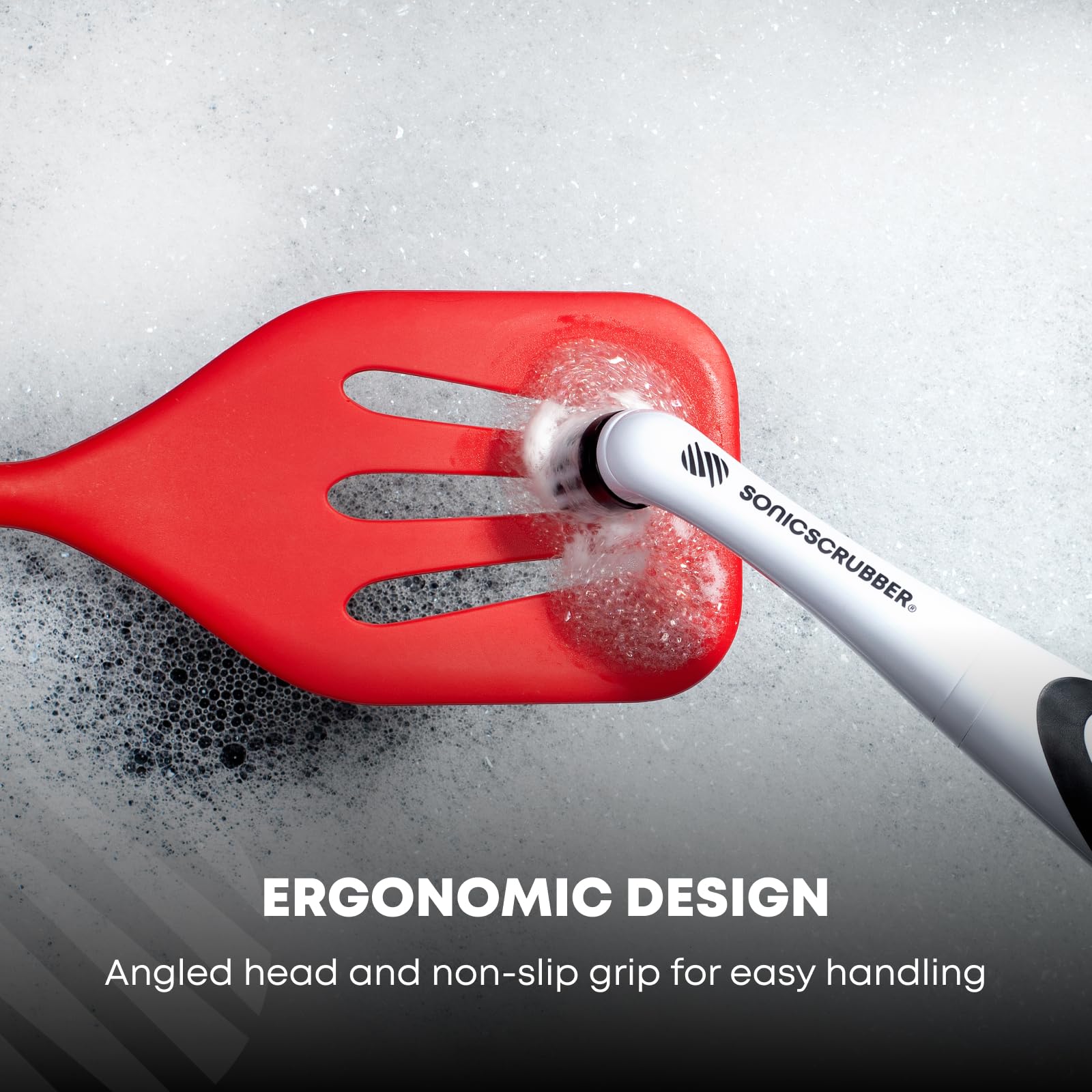 SonicScrubber Household Cleaning Brush Power Scrubber - Electric Spin Scrubber Brush for Home, Kitchen & Bathroom - Grout Cleaner & Removes Mould (Washing-Up System Spin Brush)