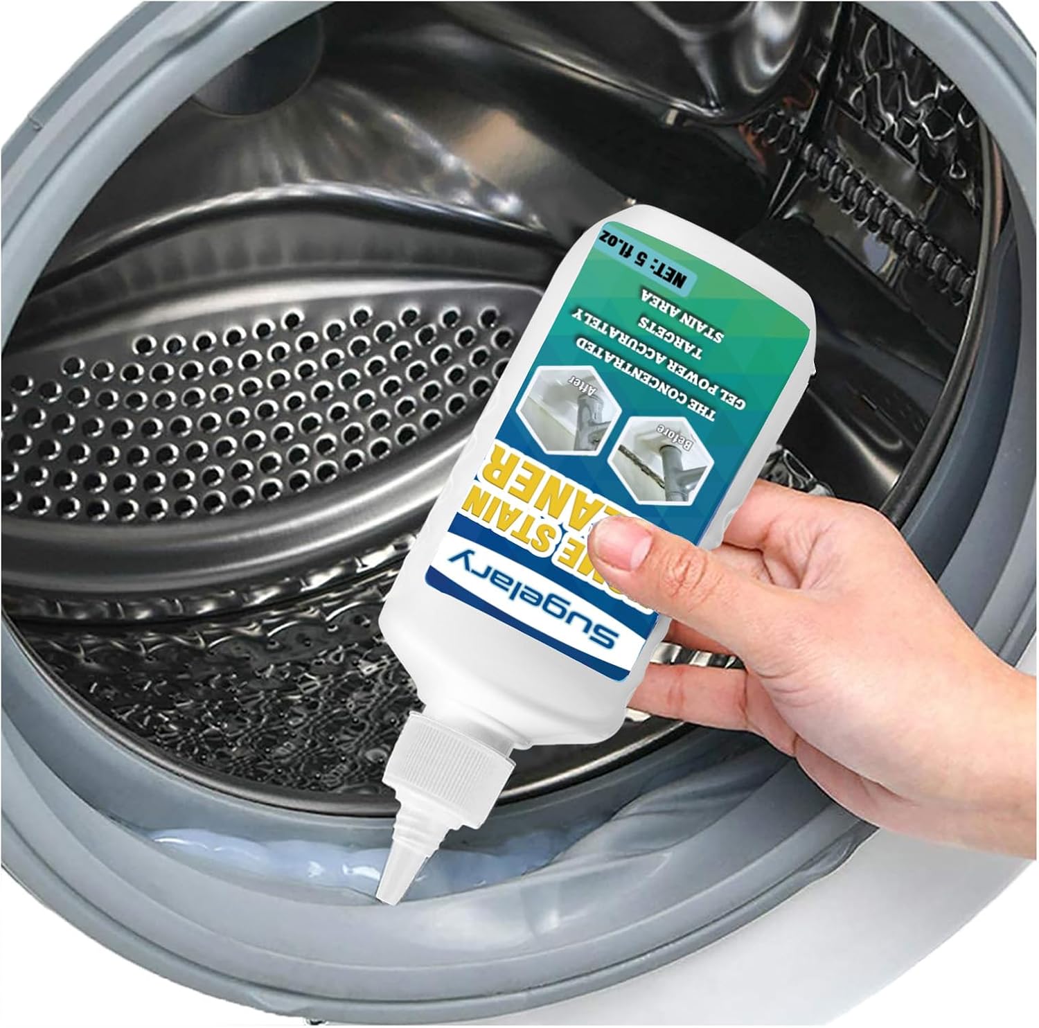 Sugelary Mold Stain Cleaner - 5 Fl Oz Gel for Washing Machine, Fridge, Tile, Grout & Bathroom Use