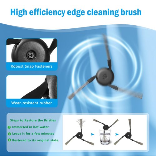 LOVOBO 26 Pcs Accessories for Dreame X50 Ultra L50 Ultra L40s Pro Ultra/Mova V50 Ultra Robot Vacuum Replacement Parts,2 Main Rolling Brushes,8 Mop Pads,6 Side Brushes,4 HEPA Filters,4 Dust Bags