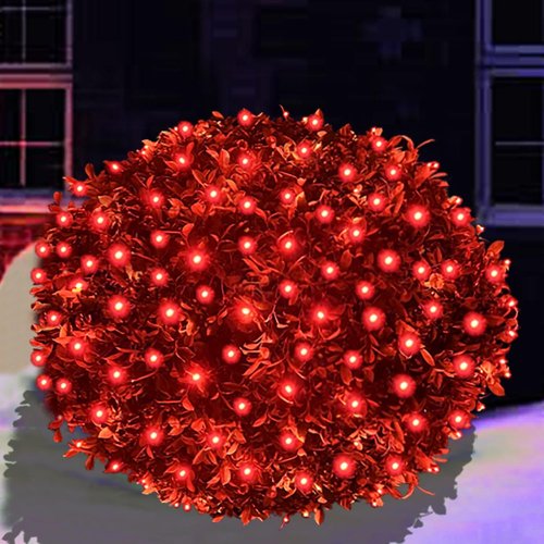 HISHINY LED Red Christmas Net Lights - 100 LED Connectable Indoor/Outdoor Mesh Decor | 5ft x 5ft