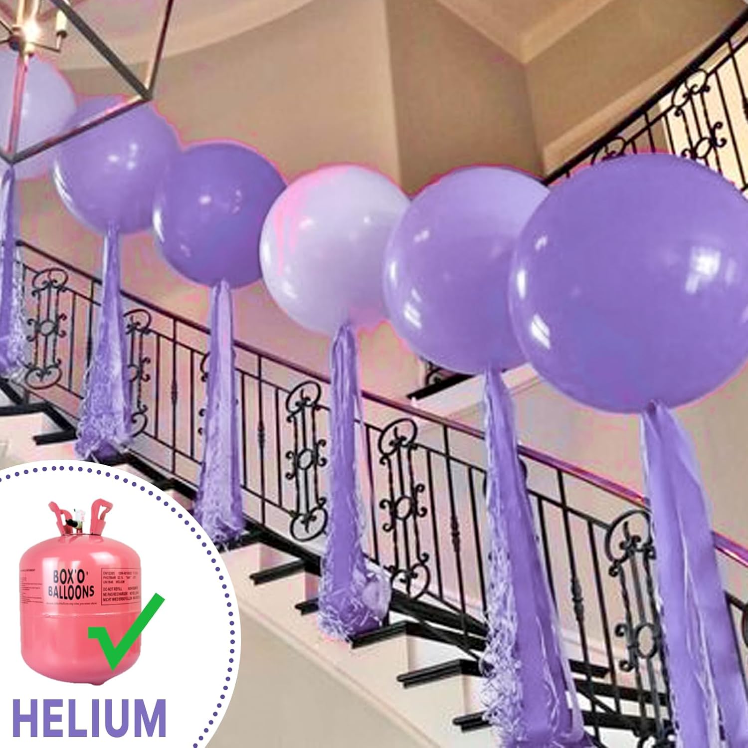 PartyWoo 36-Inch Purple Latex Balloons - 4pcs for Birthday, Baby Shower & Wedding Decor
