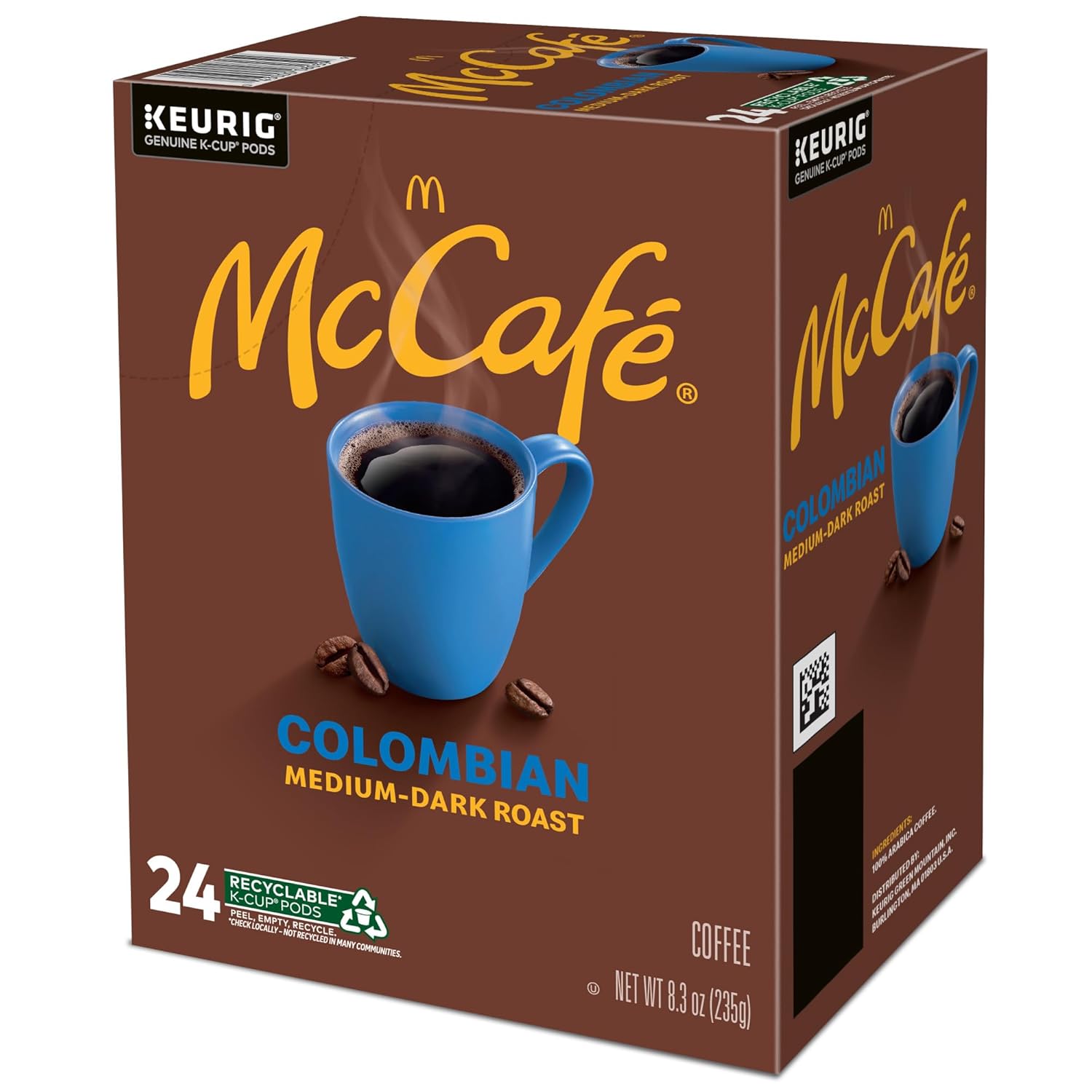 McCafe Colombian Coffee K-Cup Pods - Medium Roast, 96 Count (4 Packs of 24)