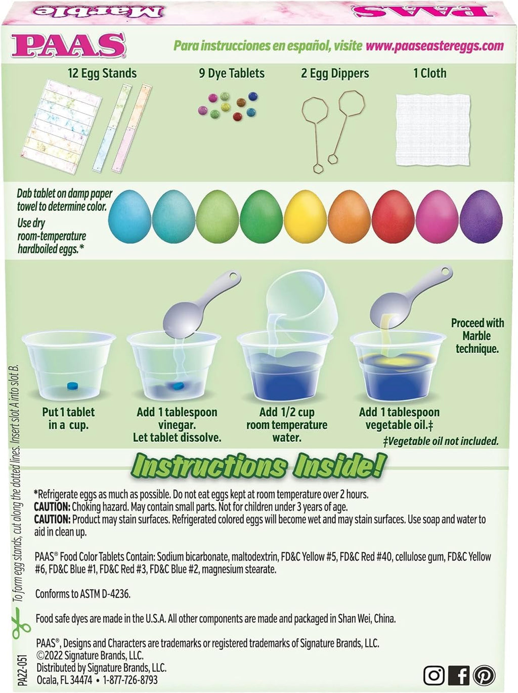 PAAS Marble Easter Egg Decorating Kit - Create Beautiful Eggs for Your Easter Celebration