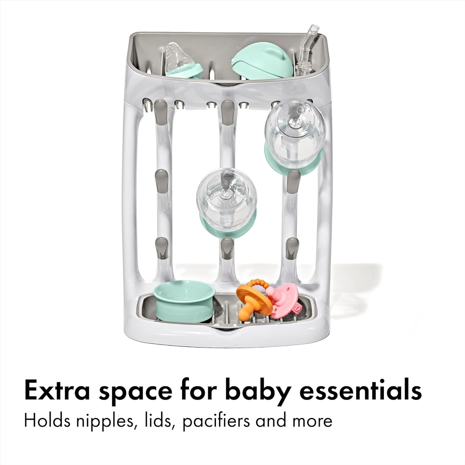OXO Tot Drying Rack - Space-Saving Design for Efficient Bottle and Dish Drying