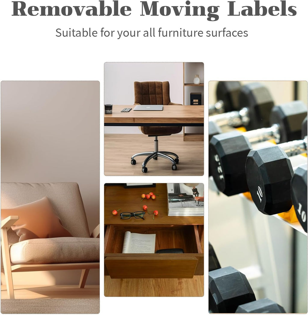 Ououstate 300 Count Removable Moving Box Packing Labels - Waterproof Color-Coded Stickers for Easy Organization