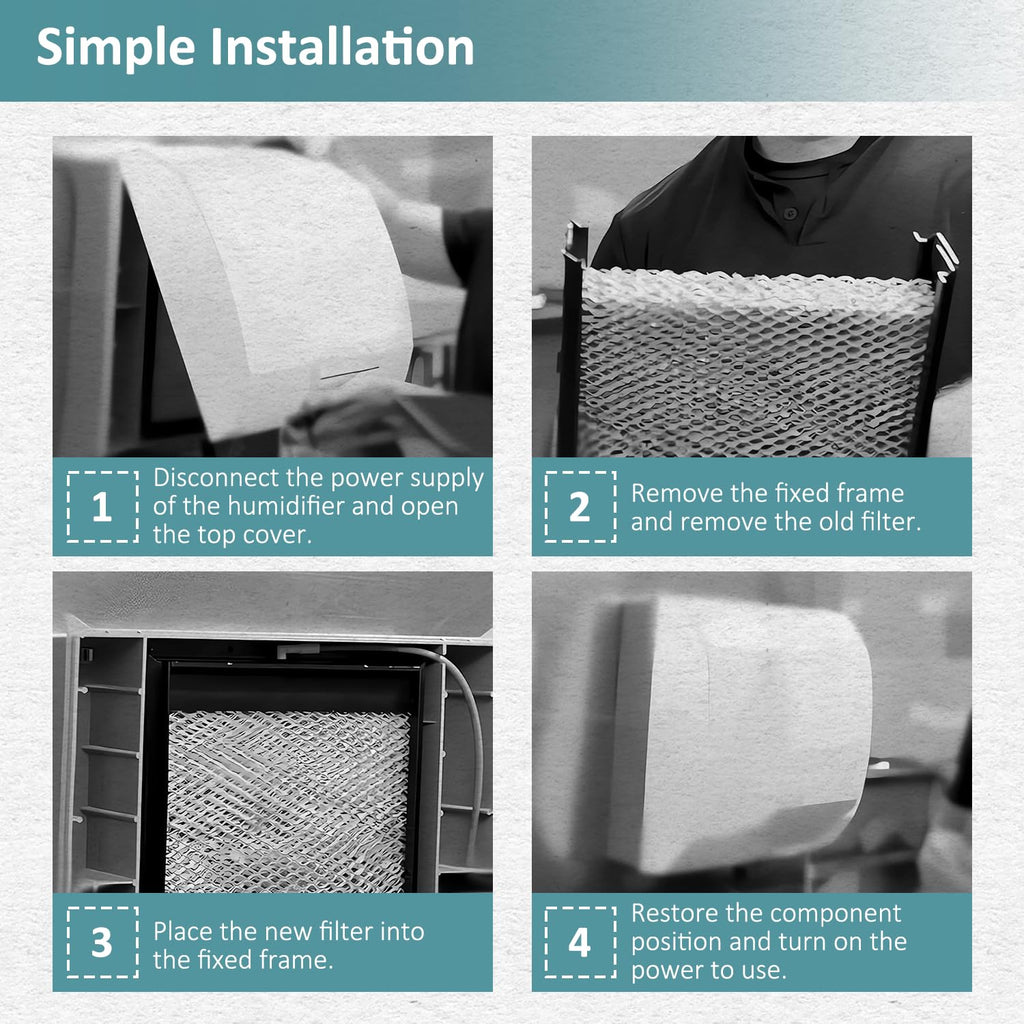 HASMX 2-Pack 550 Humidifier Water Pad Filters 9-1/2"x10"x1-1/2 for Aprilaire Model 550 Replaces Part Number RP3108 RP-3108