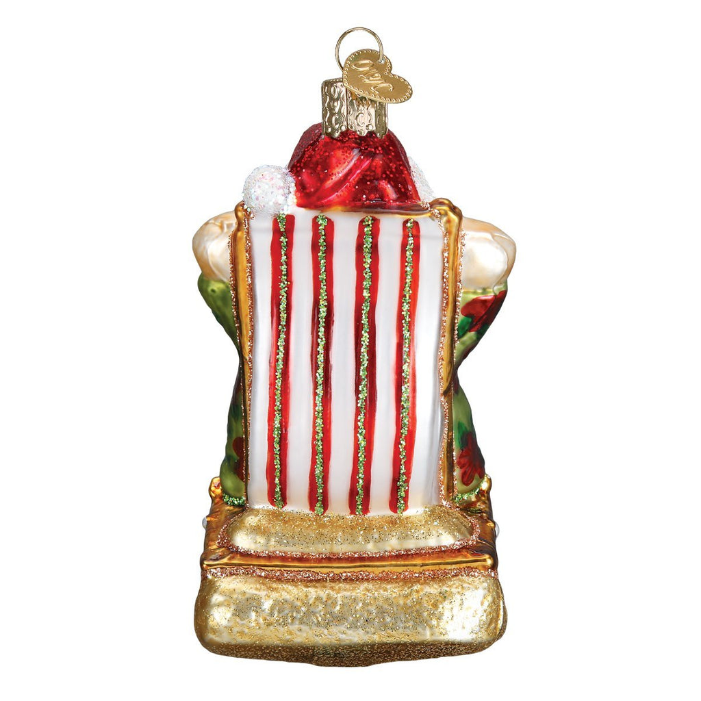 Old World Christmas Sunning Santa Glass Blown Ornament for Christmas Tree, Handcrafted Holiday Decoration, Santa Collection