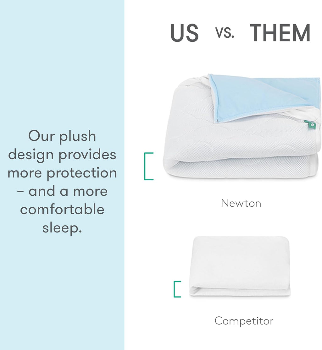 Newton Baby Waterproof Crib Mattress Pad - Ultra-Breathable Quilted Comfort | Universal Fitted Skirt | Machine Washable