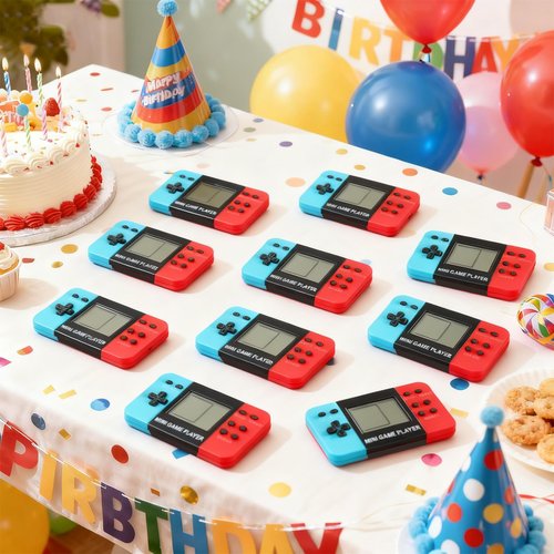 DOEA 24Pcs Video Game Party Favors for Kids, Arcade Keychain, Bulk Party Supplies for Birthday, Goodies Bags Stuffer Classroom Prizes