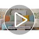 White Sunflower Pillow Covers - 18x18 inch Set of 2 - Cream