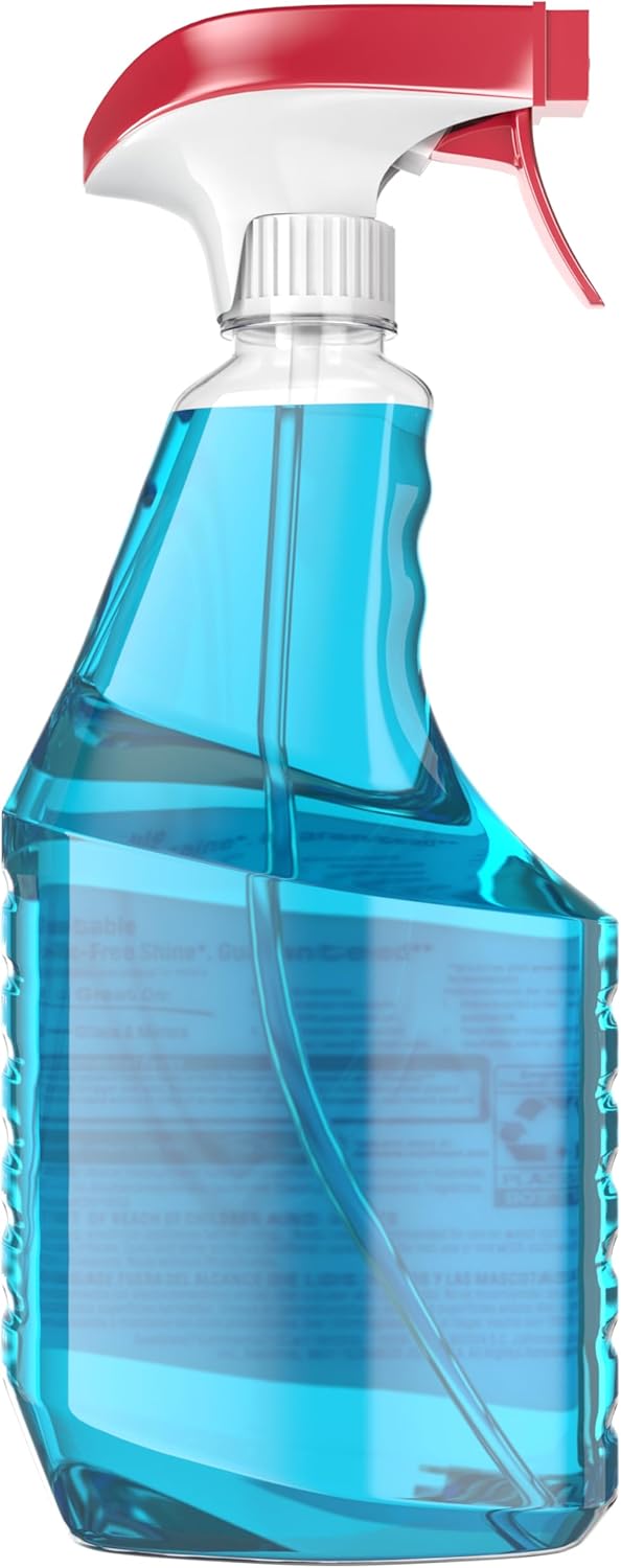 Windex Glass Cleaner Spray - Prevents Leakage & Breakage | Original Blue Scent, 23 Fl Oz