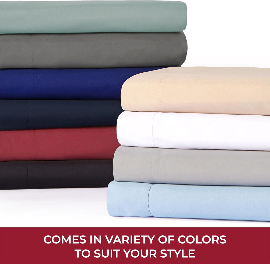 Mellanni RV Short Queen Sheets - Luxury Hotel-Quality Bedding | Extra Soft, Cooling, Deep Pocket (Navy Blue)