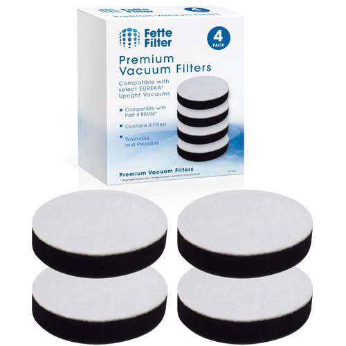 Fette Filter - Vacuum Cleaner Filters Compatible with EUREKA NEU100 NEU102 NEU10AE2 NEU10AE4 NEU10AE5 BDLCE101 BDLCE101C Airspeed Upright Vacuum Cleaner. Compare to E0106 - Pack of 4