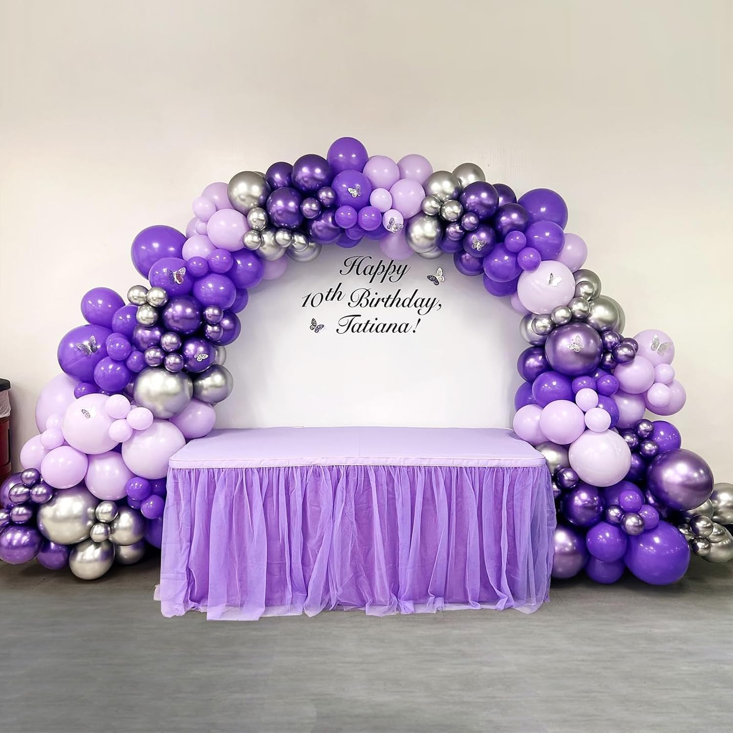 Skiennix 120pcs Pastel Purple Balloons - Light Purple Balloon Garland for Baby Showers & Parties