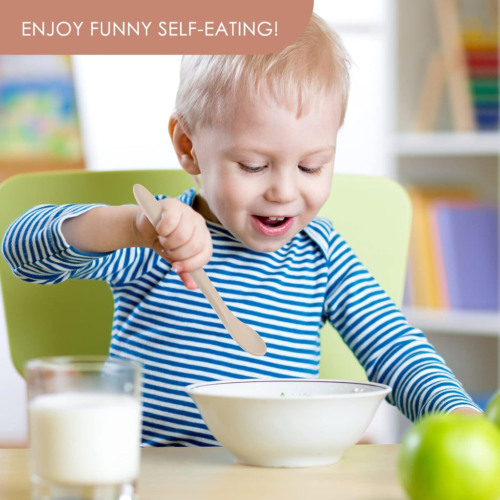 Skiennix 6-Piece Silicone Baby Feeding Spoons - Soft-Tip Infant Utensils | Dishwasher Safe & Boil-Proof