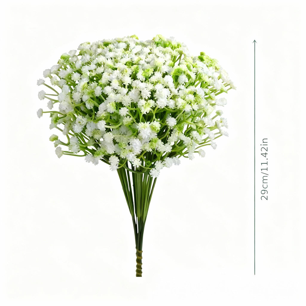 WishToday 200 Pcs Artificial Baby's Breath Flowers Bulk, Real Touch White Gypsophila Fake Flowers with Bendable Stems for Wedding Bouquets, Centerpieces, DIY Crafts, Home Garden Decor