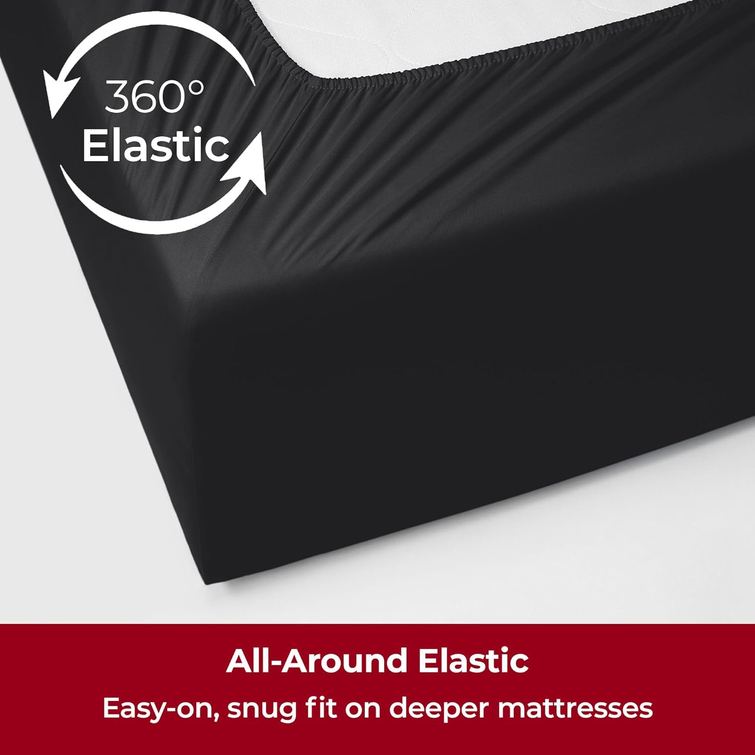 Mellanni Extra Deep Twin Sheets - Ultra Soft Hotel Luxury Bedding - Wrinkle & Fade Resistant | Black