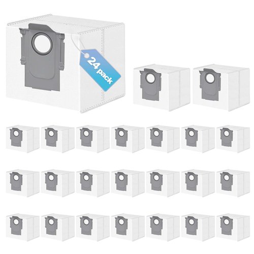 24 Packs Q10 Q7 Q5 Dust Bags for Roborock Q10 S5+, Q10 X5+, Q5 Max+, Q7 M5+, 3L Vaccum Bag for Q5+, Q5 Pro+, Q7+, Q7 Max+, Q8 Max+, S8+, S8 Pro Ultra, S7 Pro Ultra, S7 MaxV Ultra