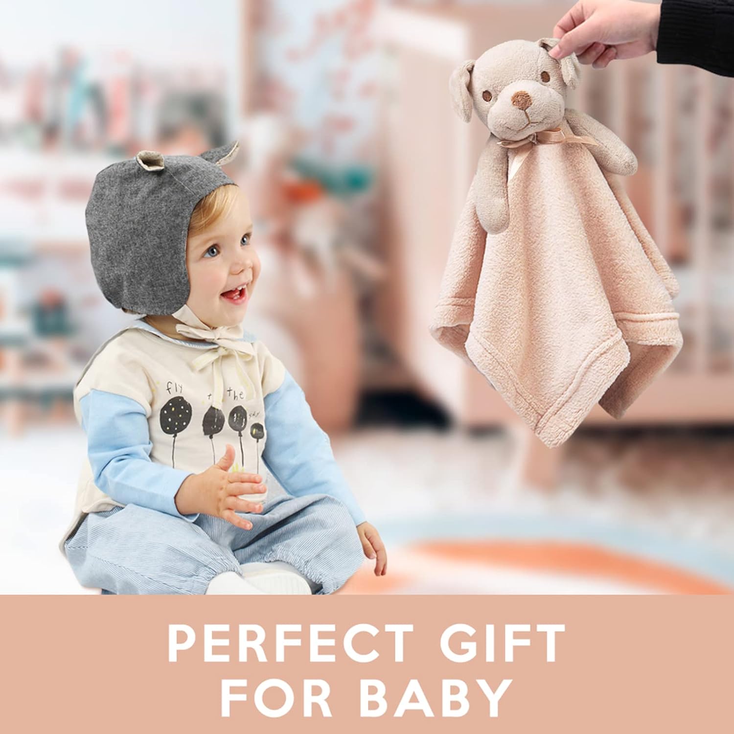 Pro Goleem Dog Security Blanket - Soft Brown Puppy Lovey for Boys & Girls | 16-Inch Snuggle Toy