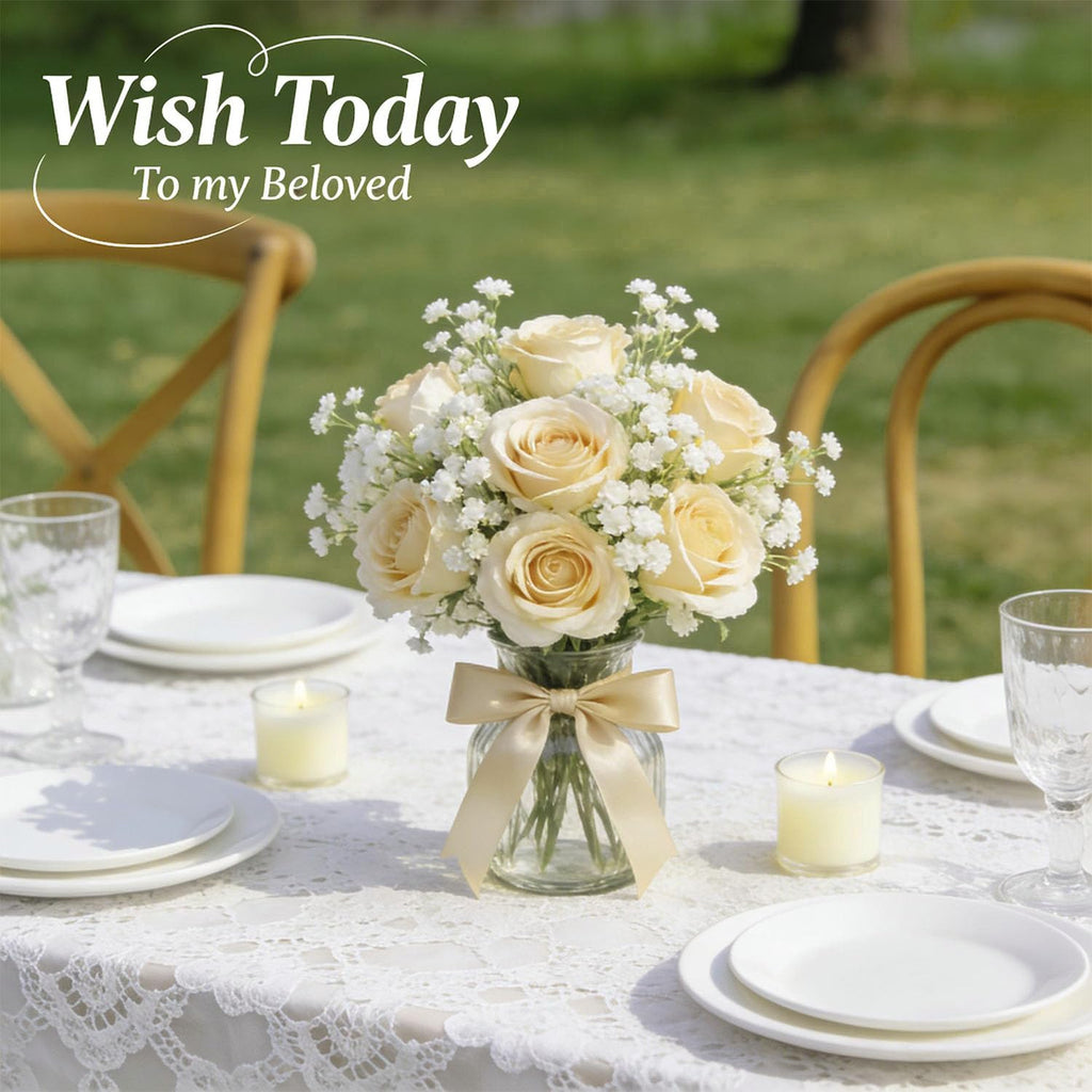 WishToday 200 Pcs Artificial Baby's Breath Flowers Bulk, Real Touch White Gypsophila Fake Flowers with Bendable Stems for Wedding Bouquets, Centerpieces, DIY Crafts, Home Garden Decor