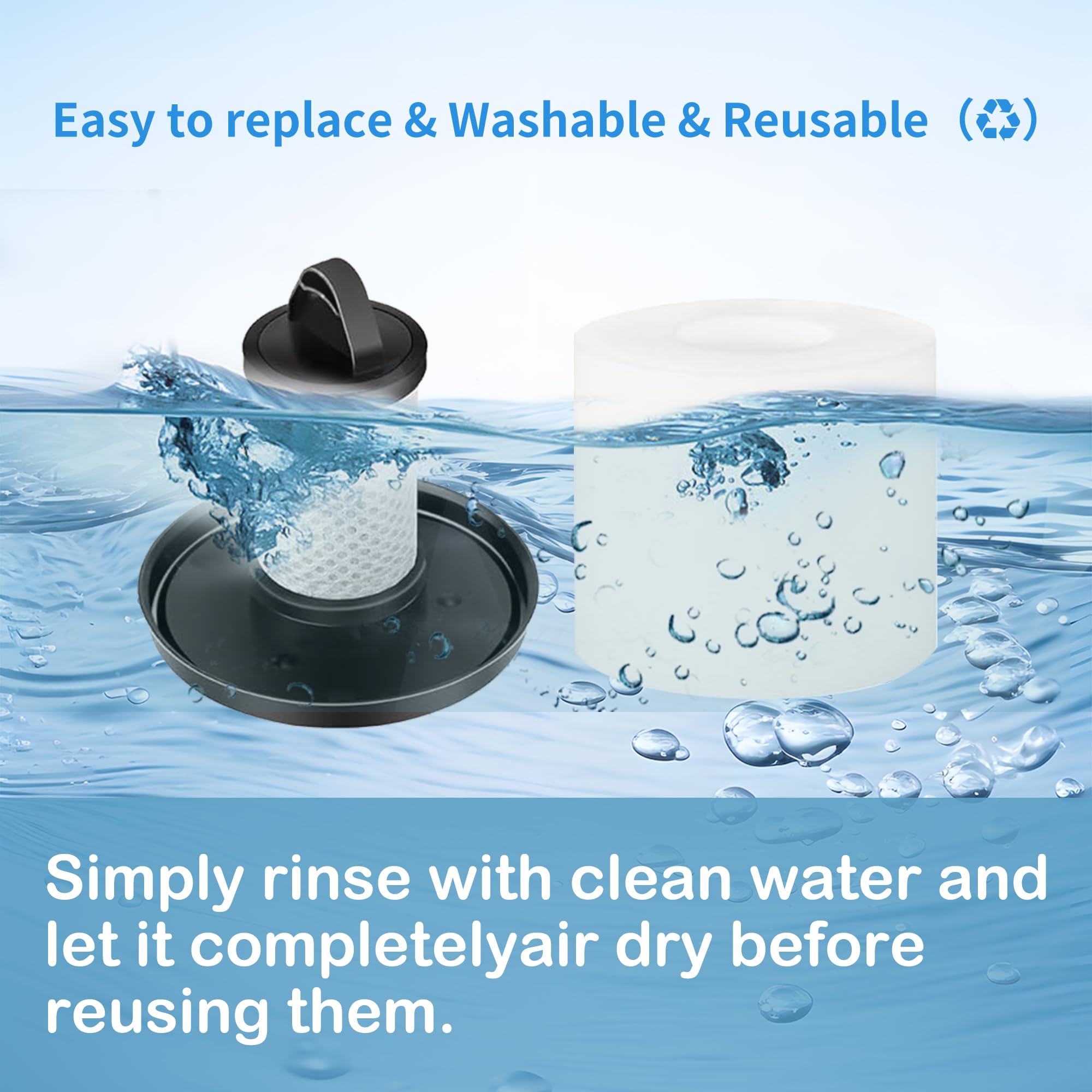 Amyehouse Brush Roller Foam Hepa Felt Filters Compatible with Shark LZ600 LZ601 LZ602 LZ602C APEX UpLight Lift-Away DuoClean Vacuum Cleaner # XFFLZ600 & XHFFC600