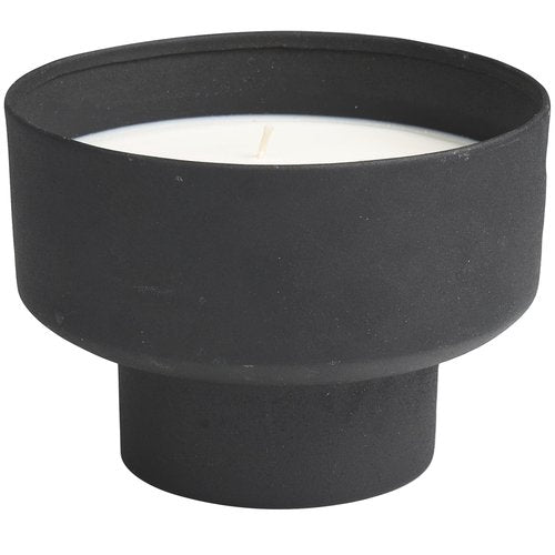 Deco 79 Metal Decorative Candle Campfire Scented Matte 50 oz 3 Wick Aromatherapy Candle with White Wax, Wax Aromatherapy Candle 7" x 7" x 5", Black