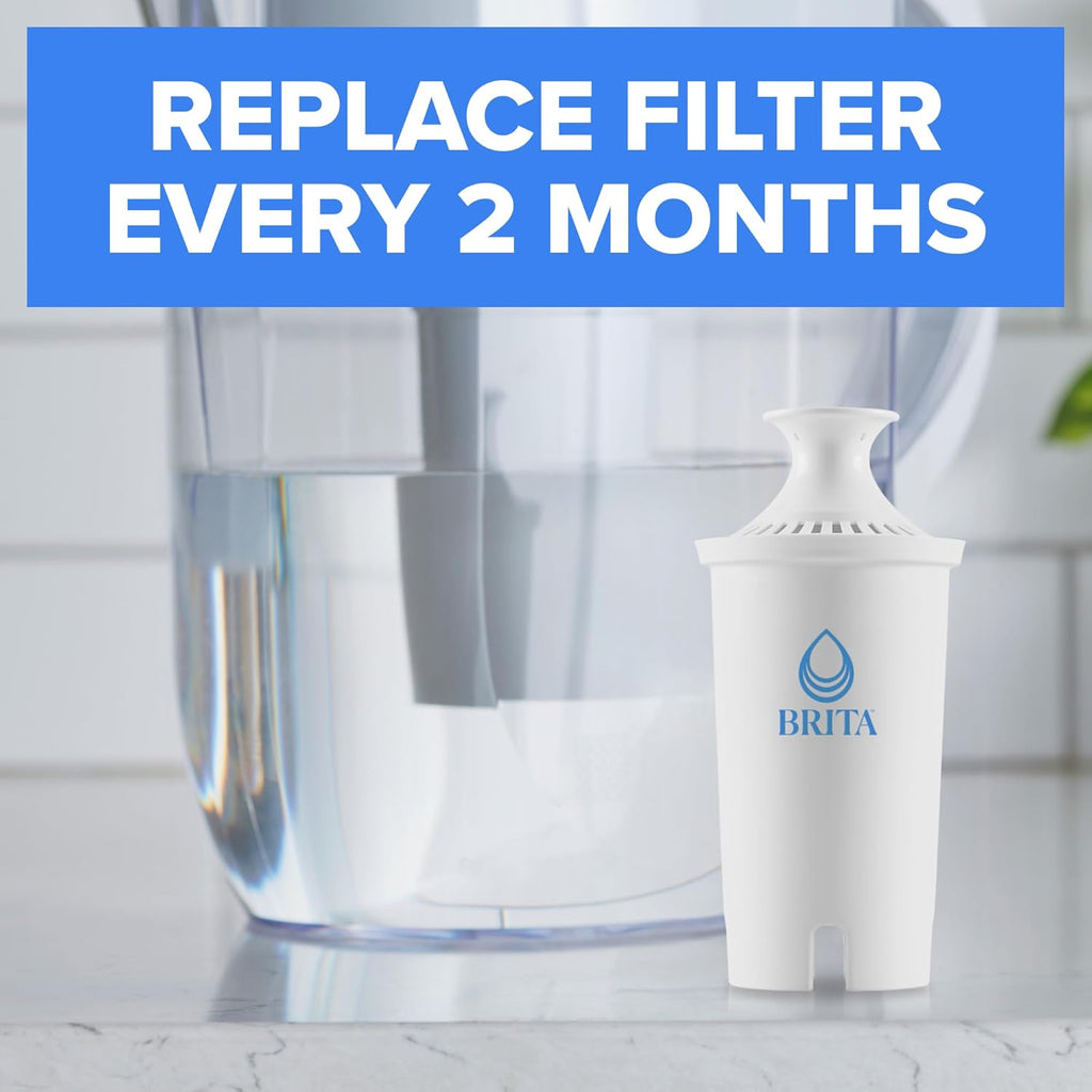 Brita Standard Water Filter - BPA-Free Pitcher Replacement | Lasts 2 Months, 40 Gallons, 2 Filters